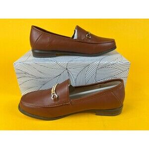Chase+Chloe Cara Loafers Womens 6 M Tan Faux Leather Casual Slip On Shoes NWB
